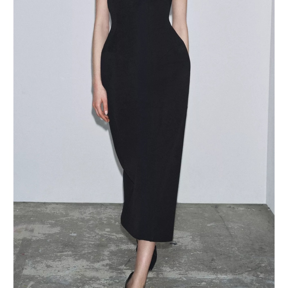Zara Limited Edition side boning halter dress. NWT - Picture 2 of 6